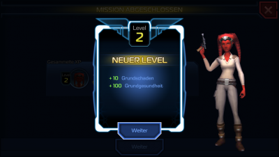 Mit der damit abgeschlossenen Mission gelangst du in Level 2.