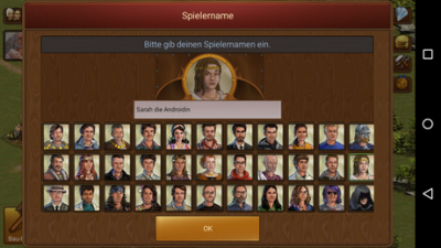 Nachdem du das Spiel verstanden hast erstellst du deine eigene Herrscher-Figur. Verschiedene Portrait-Bilder aus mehreren Zeiten stehen zur Verfügung.