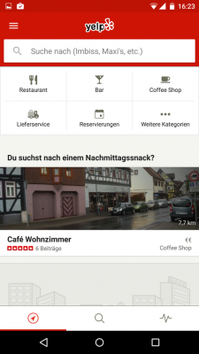 Über dein aktiviertes GPS-Signal werden dir Locations in deiner Nähe angezeigt.