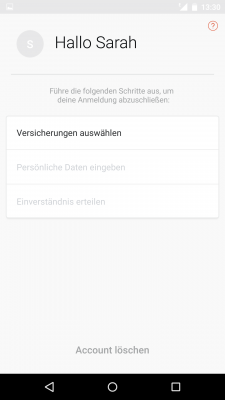 In drei Schritten wird Knip zu deinem digitalen Versicherungsmanager.