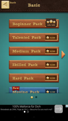 Verschiedene Level-Packs erwarten dich.