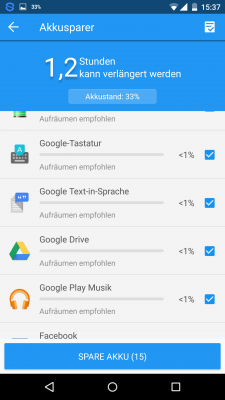Durch das Aufräumen bei manchen Apps erhöhst du deine Akku-Leistung.