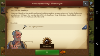 Baue Jagdlager, Töpfereien und andere Stätten um dein Volk bei Laune zu halten und Ressourcen zu erwirtschaften.