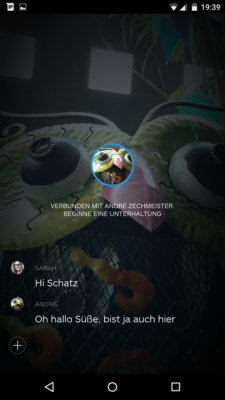 Du versendest deine Nachrichten per Klick auf die Enter-Taste deiner Tastatur.