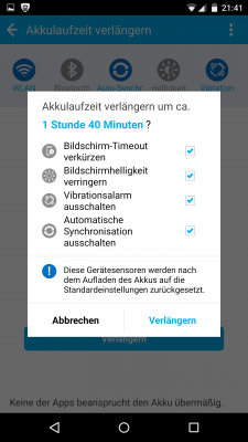 Die App gibt dir Tipps was deine Akkulaufzeit verlängert.