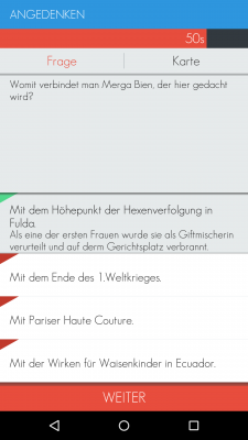 Bei einigen Fragen hast du mehr Zeit mit der Anwortmöglichkeit.
