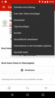 Über die drei Punkte fügst du selbst Beiträge hinzu.