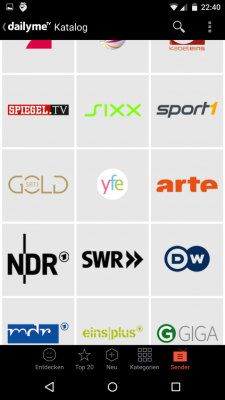 Du suchst dir deine Lieblings-Sender aus. Verfügbare Sendungen dieser Sender werden automatisch in die App geladen.