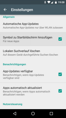 In der Grundeistellung legt Android für jede neu installierte App auch eine Verknüpfung auf dem Desktop an.