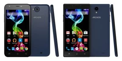 Die Abmessungen des Archos 50c Platinum: 143,4 x 72 x 10,3 mm, Gewicht 158 g; Die Maße des 55 Platinum: 153,4 x 78,2 x 8,3 mm, Gewicht: 164 g (Bild: Archos)
