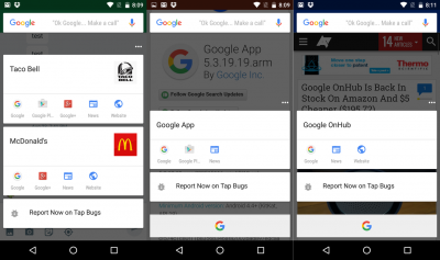 Google Now on Tap in Aktion. (Bild: Android Police)
