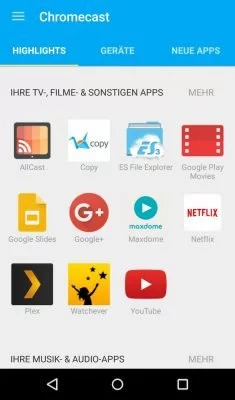 So sieht ein gelungenes Update aus - die neue Cast App ist übersichtlich und hilfreich