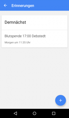 Google Now listet übersichtlich alle bisher erstellten Termine und Erinnerungen (auch bereits vergangene) auf.
