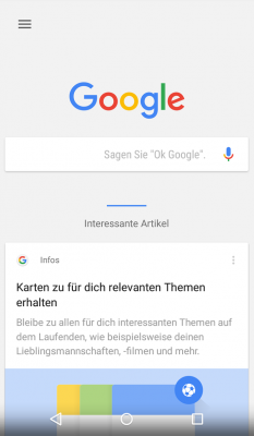 Oben links in der geöffneten Google App siehst du das sogenannte Burger-Menü