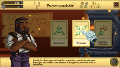 Der Fusionsmeister hilft dir beim Erstellen neuer Rüstungen.