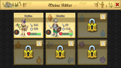 Du fügst nach und nach alle Ritter der Elemente zu deiner Truppe hinzu.