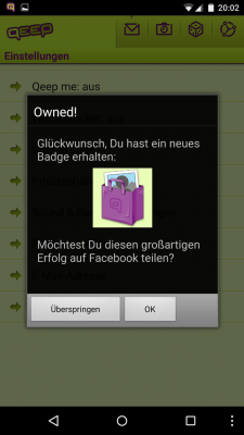 Du erhältst einen Badge. Keine Ahnung warum.