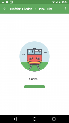 Die App sucht dir die möglichen Zugverbindungen heraus.