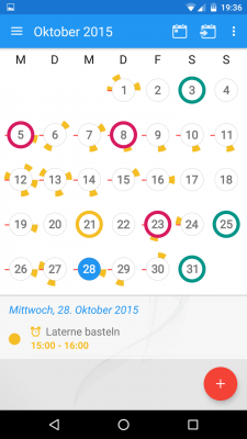 Meine Termine erscheinen nun weniger bedrohlich.