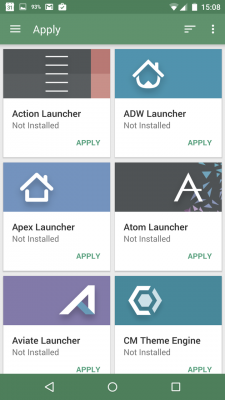 Diverse Launcher sind unter Apply zu finden.