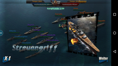 Kämpfe gehen bei Clash of Battleships automatisch von Statten.