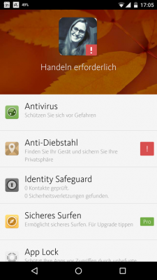 Sofern ein Handeln erforderlich ist wird dir dies durch ein rotes Ausrufezeichen angezeigt.