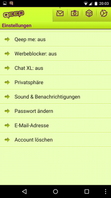 In den Einstellungen verwaltest du deine Privatsphäre.