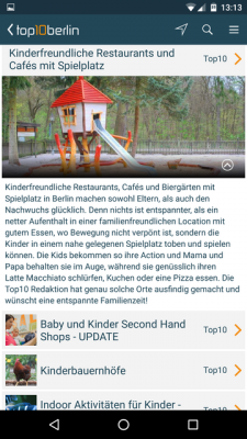 Jede Kategorie hat noch diverse Unterkategorien.