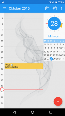 Per Fingerwisch gelangst du zur aktuellen Tagesansicht.