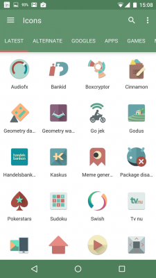 Alle Icons welche schon im Retrorika-Design vorhanden sind findest du über den Menü-Punkt Apps.