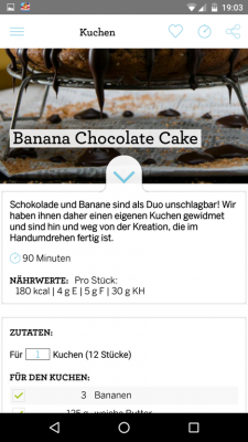 Die Rezepte sind mit Zutatenliste und bebilderter Schritt-für-Schritt Anleitung hinterlegt.