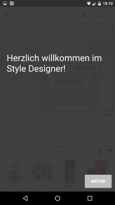 Im Style-Designer wird dir kurz die Bedienung erklärt.