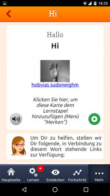 Deine Lernwörter kannst du deinem persönlichen Lernstapel hinzufügen. 