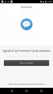 Sofern du es einmal verlegt hast löst du über Internet einen Signalruf aus.