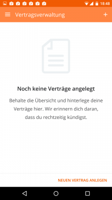 Bei hinterlegten Verträgen erhältst du eine Erinnerung an die bevorstehende Kündigung.