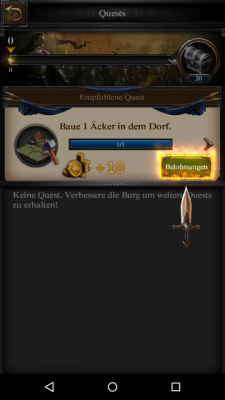 Du erhältst Goldmünzen oder andere Ressourcen.