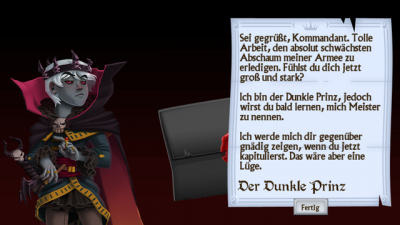 Verschiedene Quests - wie die geheimnissvolle Nachricht des Dunklen Prinzen- musst du bestehen.