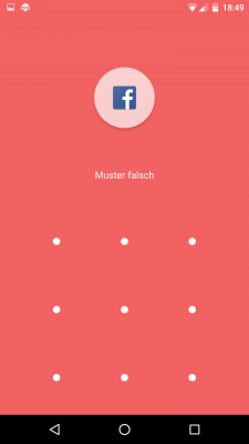 Nur durch das Eingeben des richtigen Musters öffnest du die App.