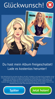 Dieser Dialog erscheint automatisch nach Level 12.