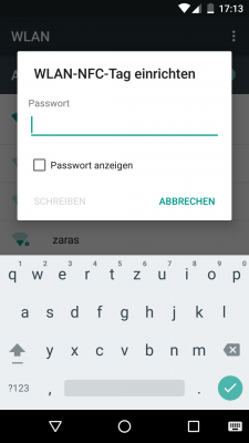 Hier musst du das zum WLAN passende Kennwort eingeben.