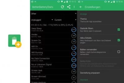 Mit BetterBatteryStats den Energieverbrauch unter die Lupe nehmen.