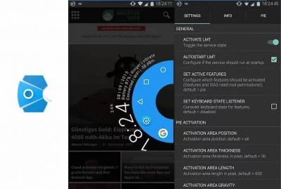 Uhrzeit, System-Infos und App-Shortcuts auf einem Ort.