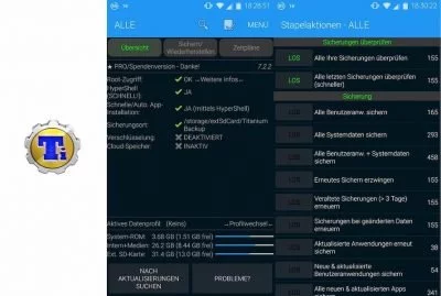 Apps samt Daten mit Titanium Backup sichern und wiederherstellen.