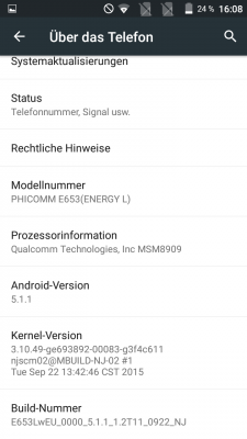 Auch in den Einstellungen findet sich das pure Android 5.1.1 wieder. Keine schrillen Icons oder ähnliches.