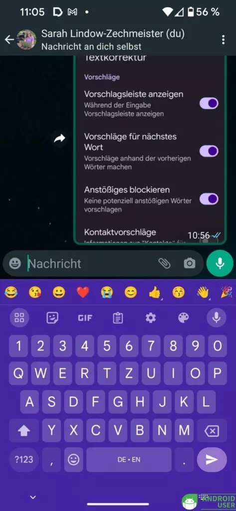 Gboard, Tastatur umstellen Android