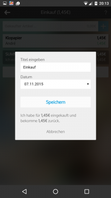 Du speicherst alle Schulden.