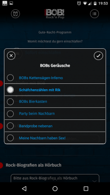 Die einen nutzen weißes Rauschen zum einschlafen, die anderen BOBs Geräuschkulisse.