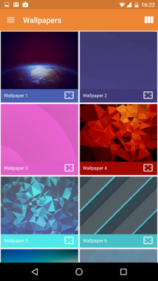 Neue Hintergründe findest du ebenfalls über das App-Menü.