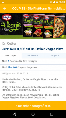 Du klickst das Produkt an, scannst den Kassenbon ein und sendest ihn an Wunderkauf. Nach einer dortigen Prüfung wird dir die Gutschrift auf dein Wunderkauf-Konto gutgeschrieben.