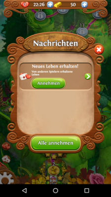 In deinen Nachrichten sind teils neue Leben von anderen Spielern. 